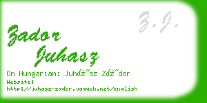 zador juhasz business card
